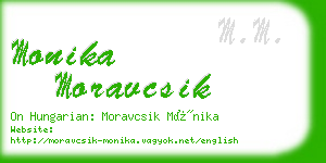 monika moravcsik business card